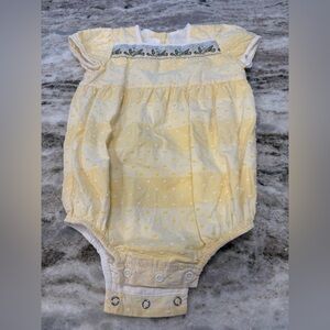 Dondolo Swiss Dot Buttercup Daisy Yellow Bubble Romper